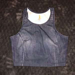 Lucy dark indigo crop top